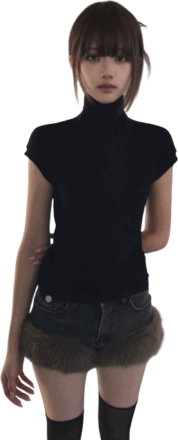 Slim Halfneck Short-Sleeved