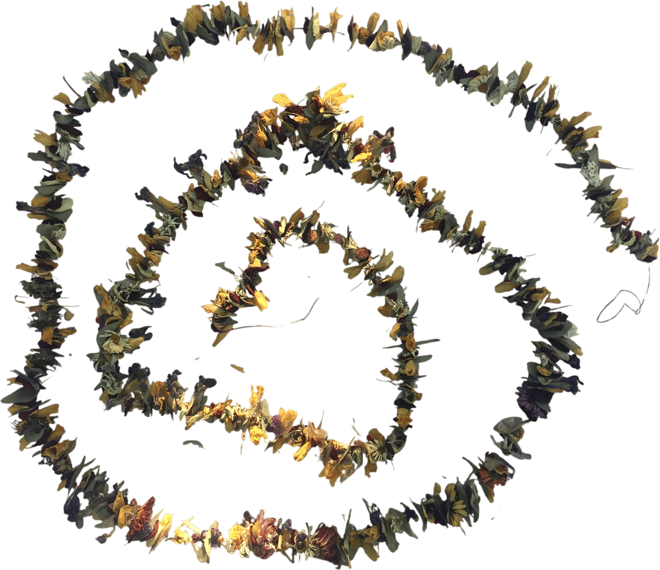 Making flower garlands