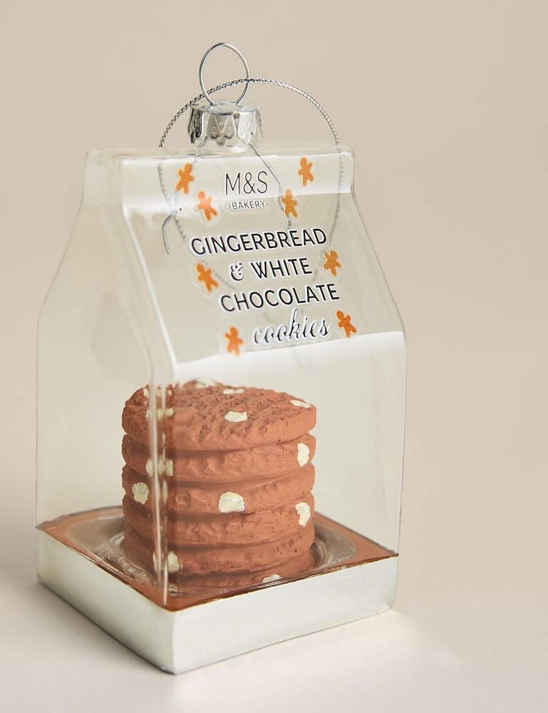 M&S Glass Hanging Cookies Tree Decorations