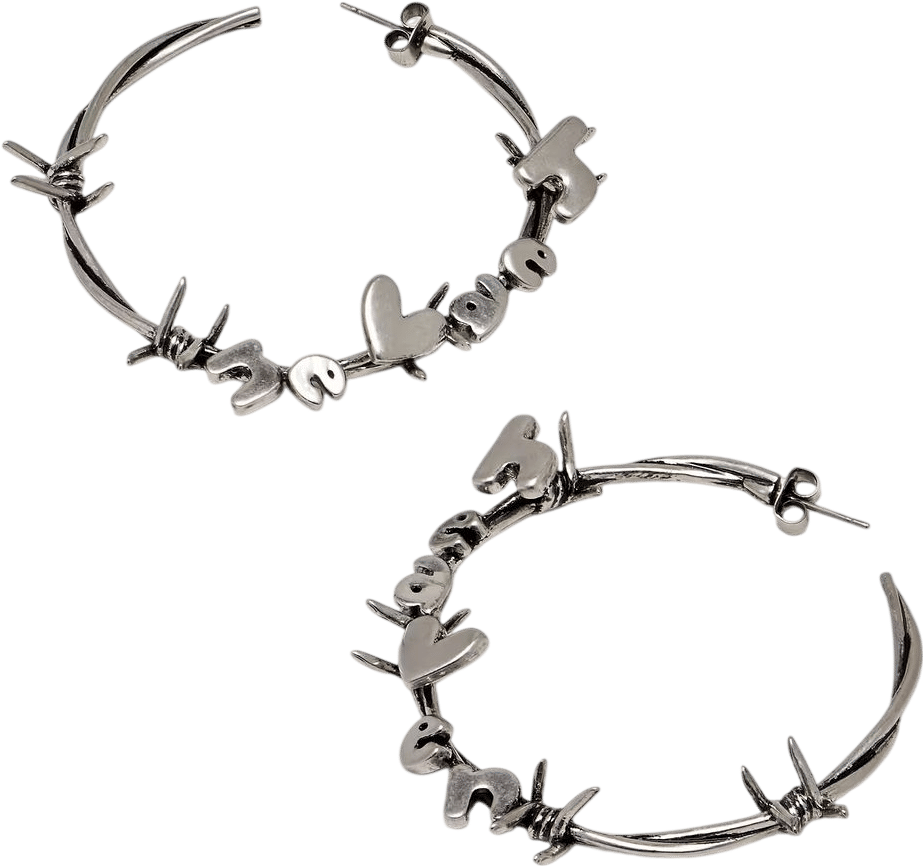 Barbed Wire Hoop Earrings
