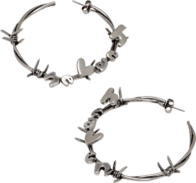 Barbed Wire Hoop Earrings