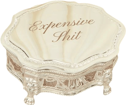 "Expensive Shit" Engraved Trinket Box