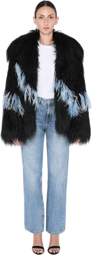Dries Van Noten F/W 2018 Feathered Shag Coat