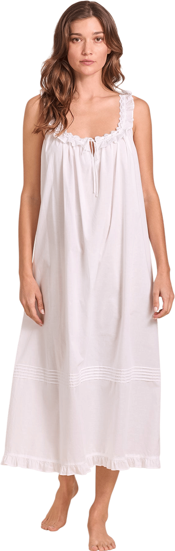Eileen West "Flora" White Cotton Lawn Ballet Nightgown