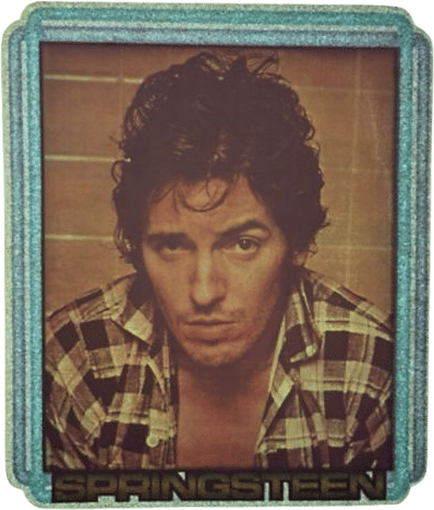 Vintage Glitter Bruce Springsteen Iron On Transfer (1970s)