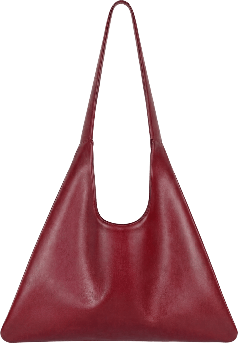 Agave Triangular Tote XL (Burgundy Red)