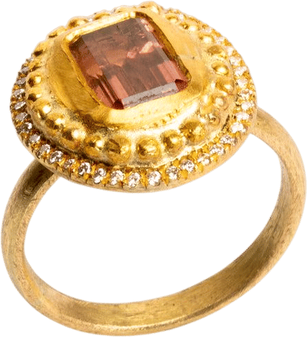 Gold and Diamond Tourmaline Ring