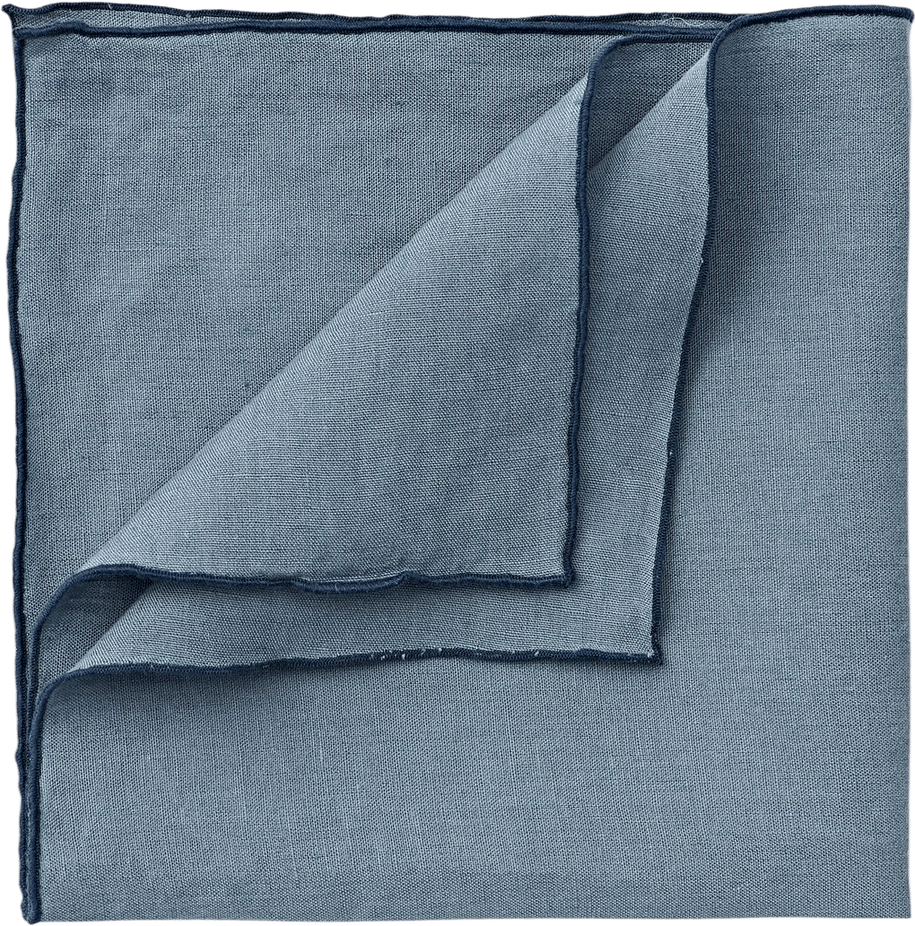 Linen Napkins Kennedy with Decorative Edging, Set of 4