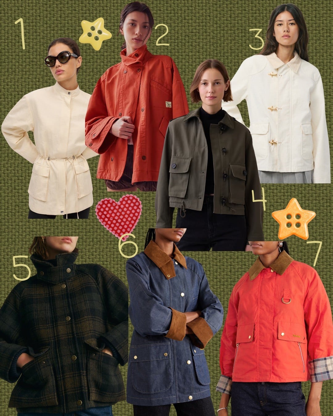the window shopper: denim, barn, utility jackets