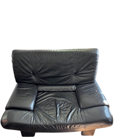 Vintage 1980s Nicoletti Italian Leather Chair