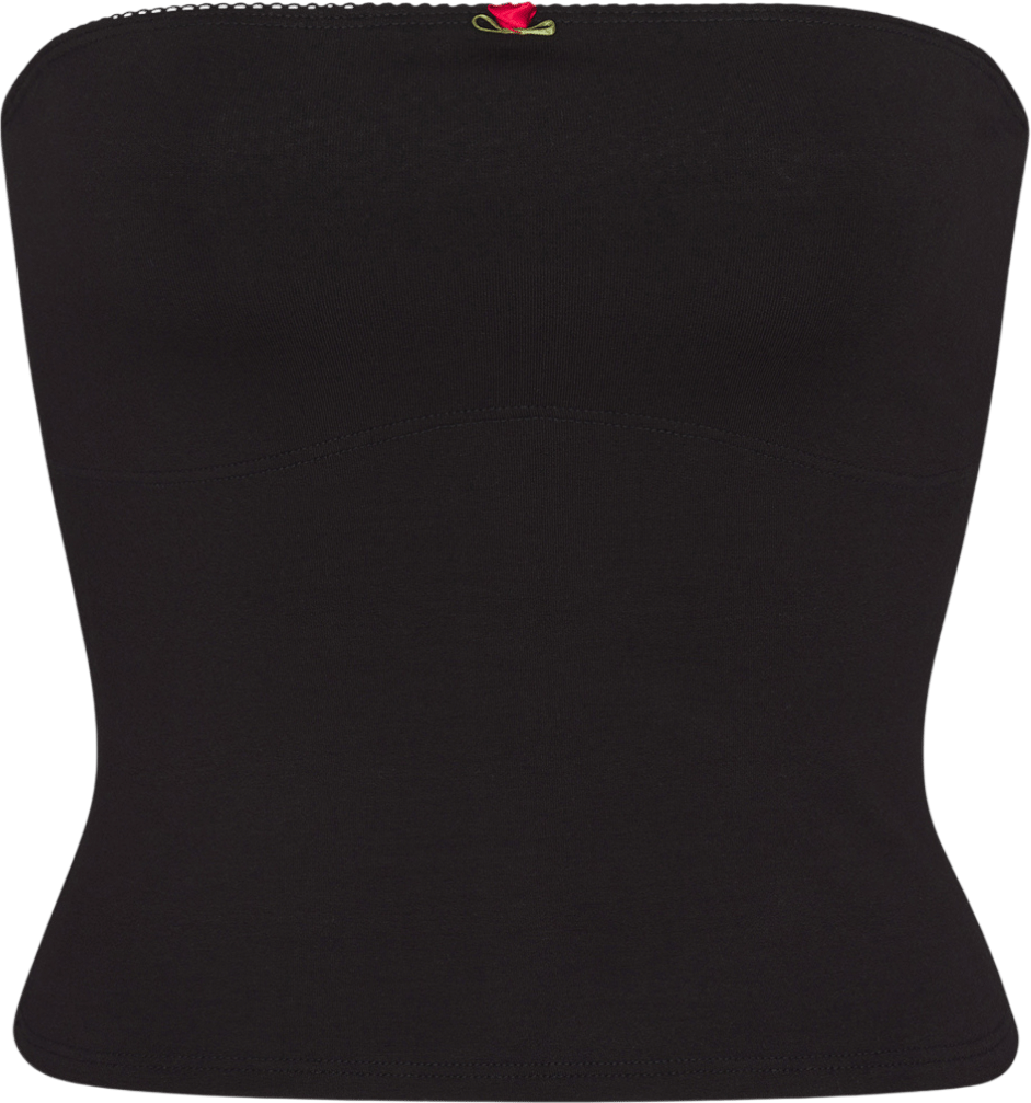 Rat Boi Lined Contour Tube Top in Onyx