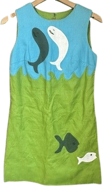 Vintage 1960s Fish Dress