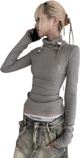 Asymmetric Zip-Up T