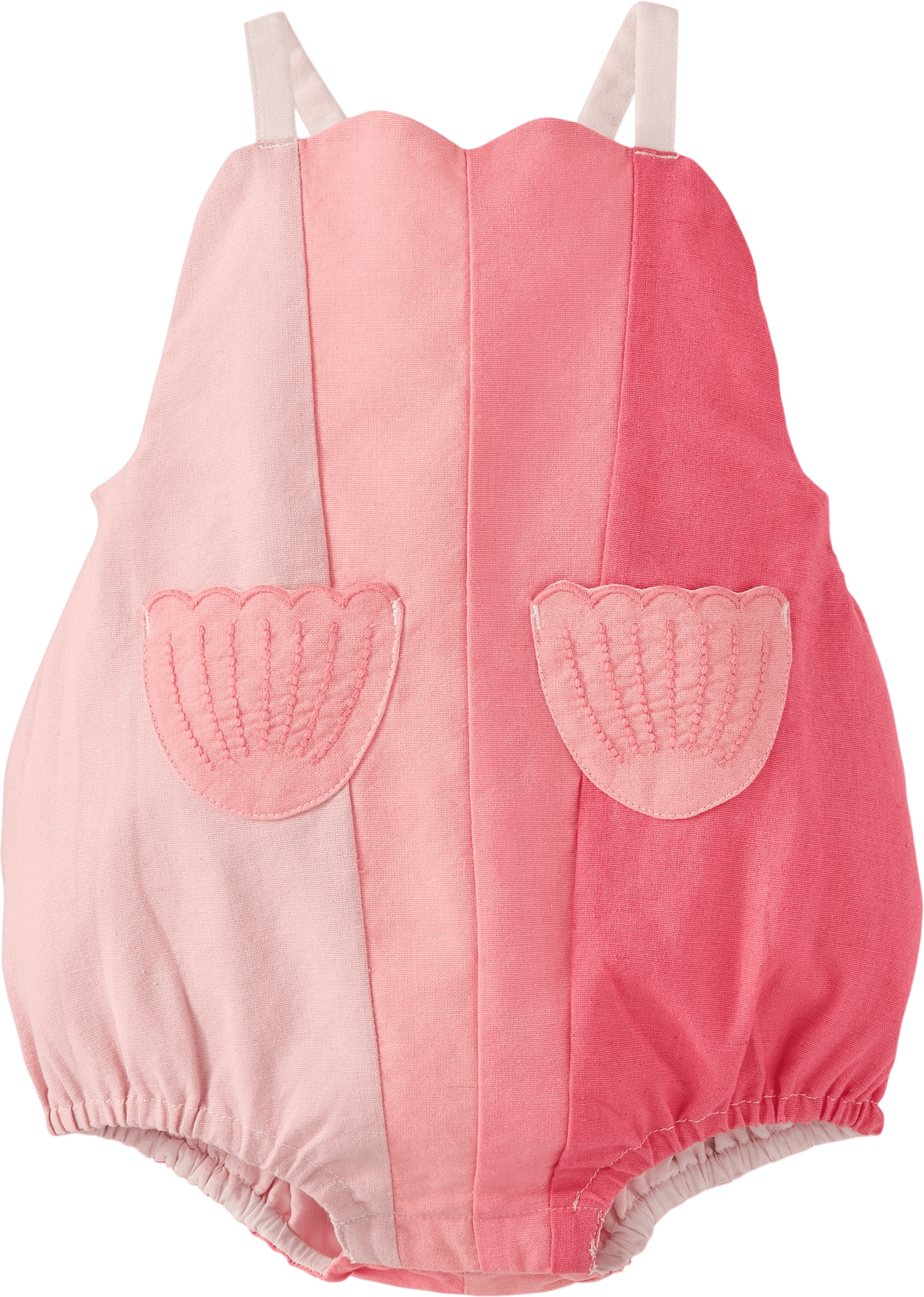 Baby Sleeveless Linen Seashell Romper