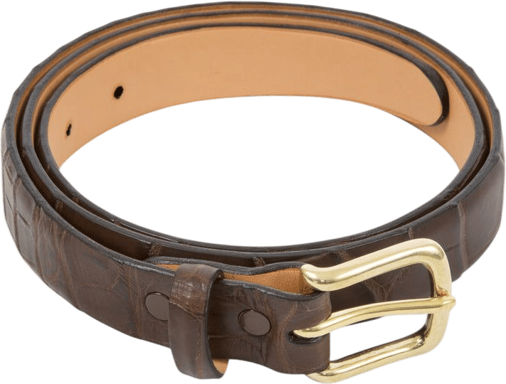 1" Chocolate Matte Alligator Belt
