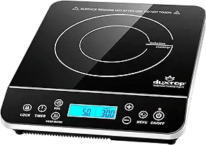 Duxtop Portable Induction Cooktop 1800W Silver 9600LS BT-200DZ