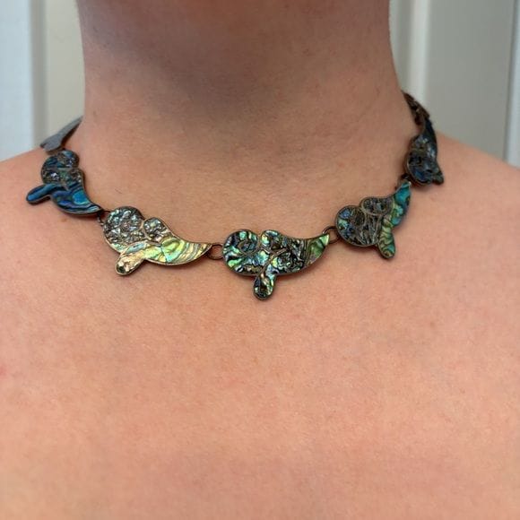 Taxco Abalone Shell Sterling Necklace