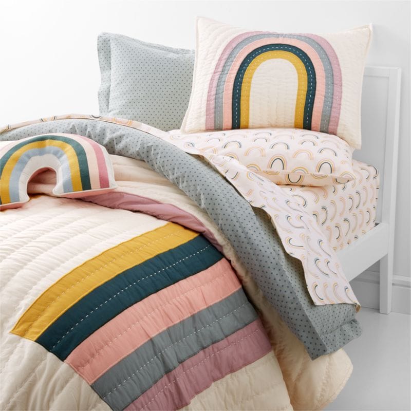 Modern Asha Kids Organic Rainbow Bedding