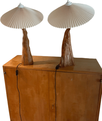 Vintage Cypress Knee Table Lamps
