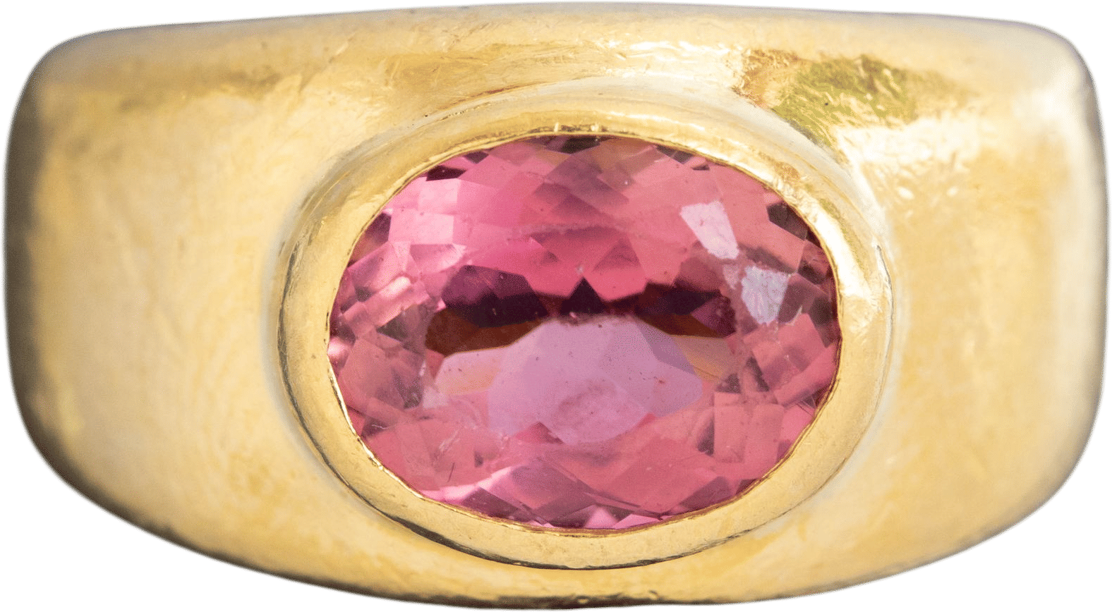 2.90ct Vintage Tourmaline Bezel Ring