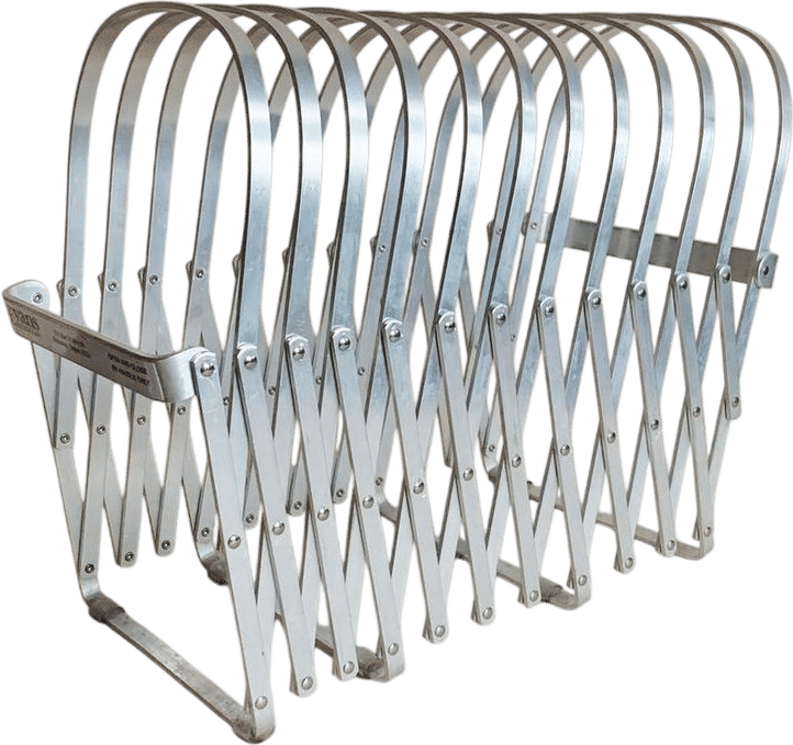 Vintage Extendable Accordion Magazine Rack