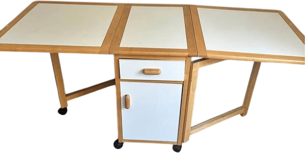 Drop-Leaf Rolling Craft/Sewing Table