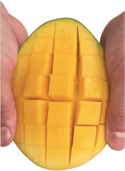 cutting a mango