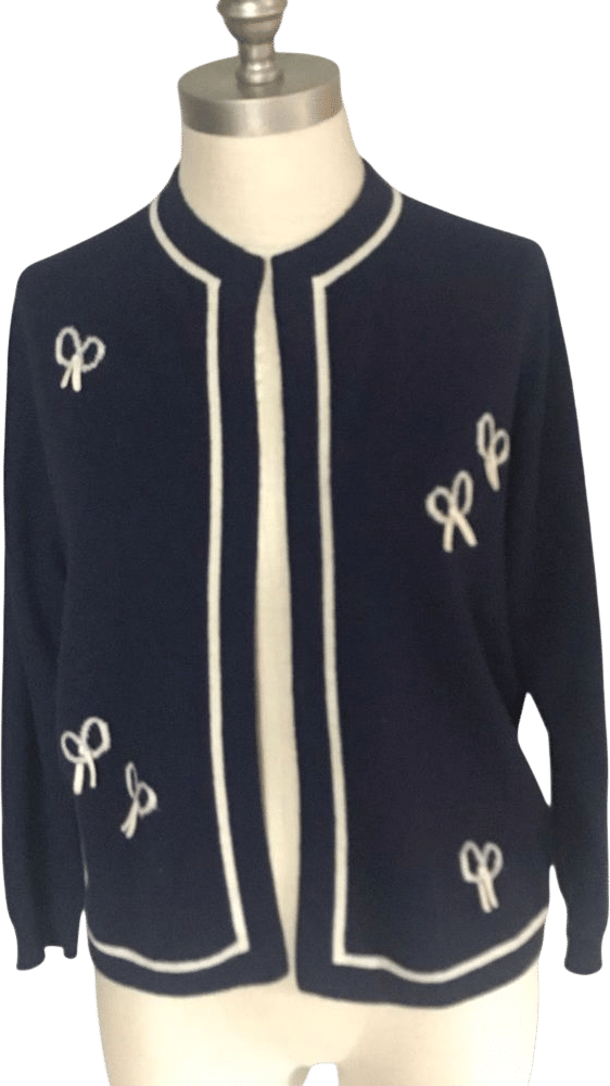 Vintage 50's Pringle of Scotland Navy Cashmere Cardigan