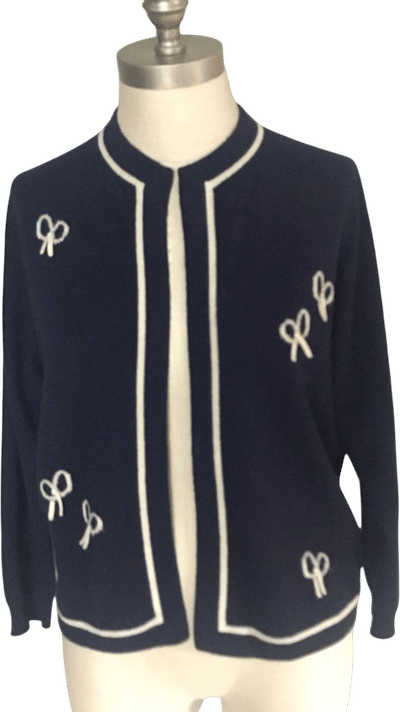 Vintage 1950s Pringle of Scotland Navy Cashmere Cardigan