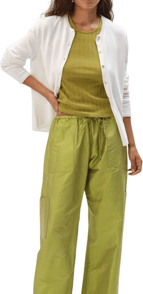The Taffeta Drawstring Cargo Pant