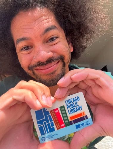 Obama-themed Chicago Public Library Card