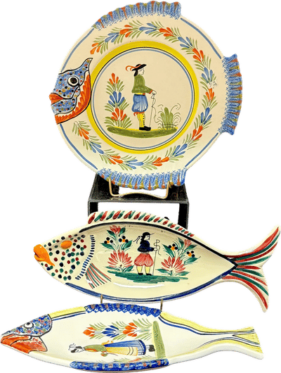 Quimper Fish Motif Plates
