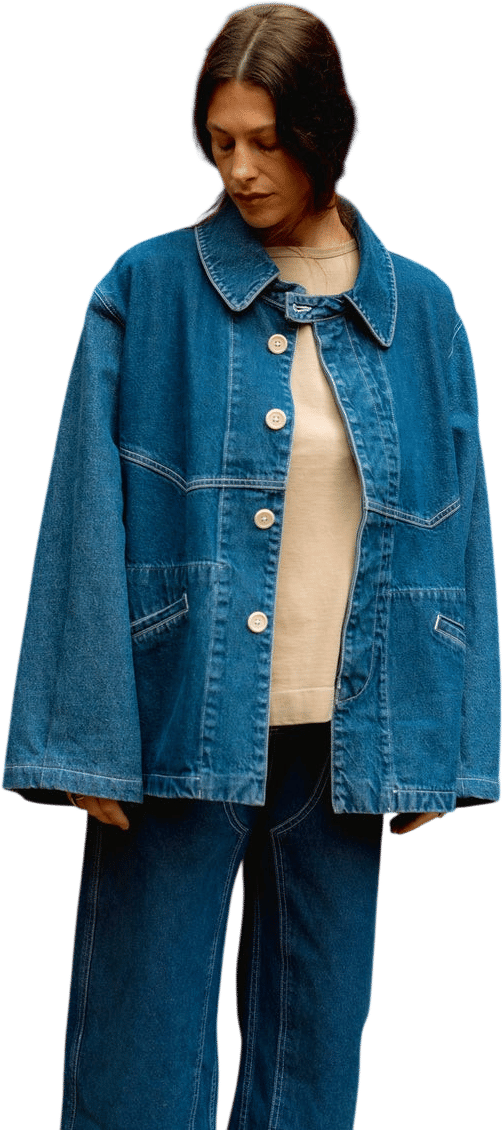 Adult Big Jean Jacket: Tumbled Indigo