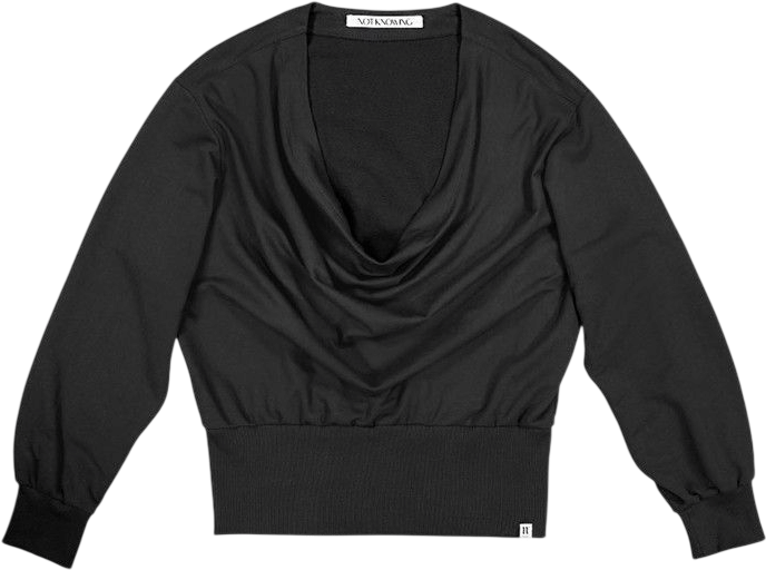 Deep Cowl Neck Sweatshirt
