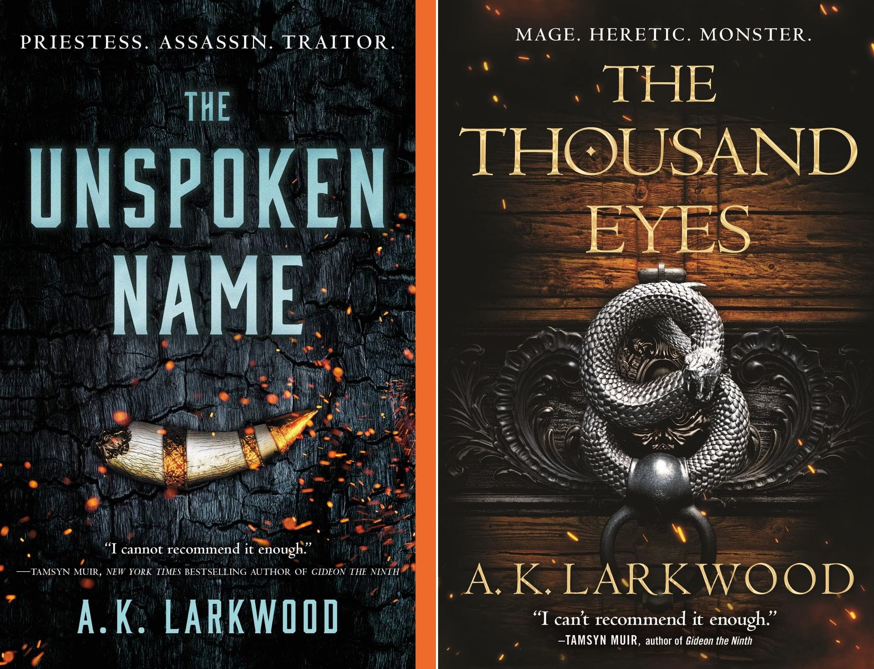 the Serpent Gates duology by AK Larkwood
