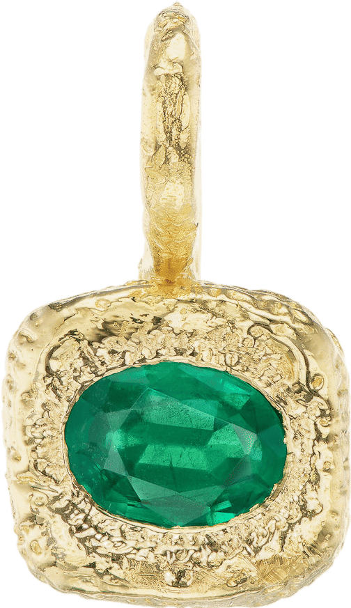 Rene Barnes Reverie 14K Yellow Gold Emerald Pendant