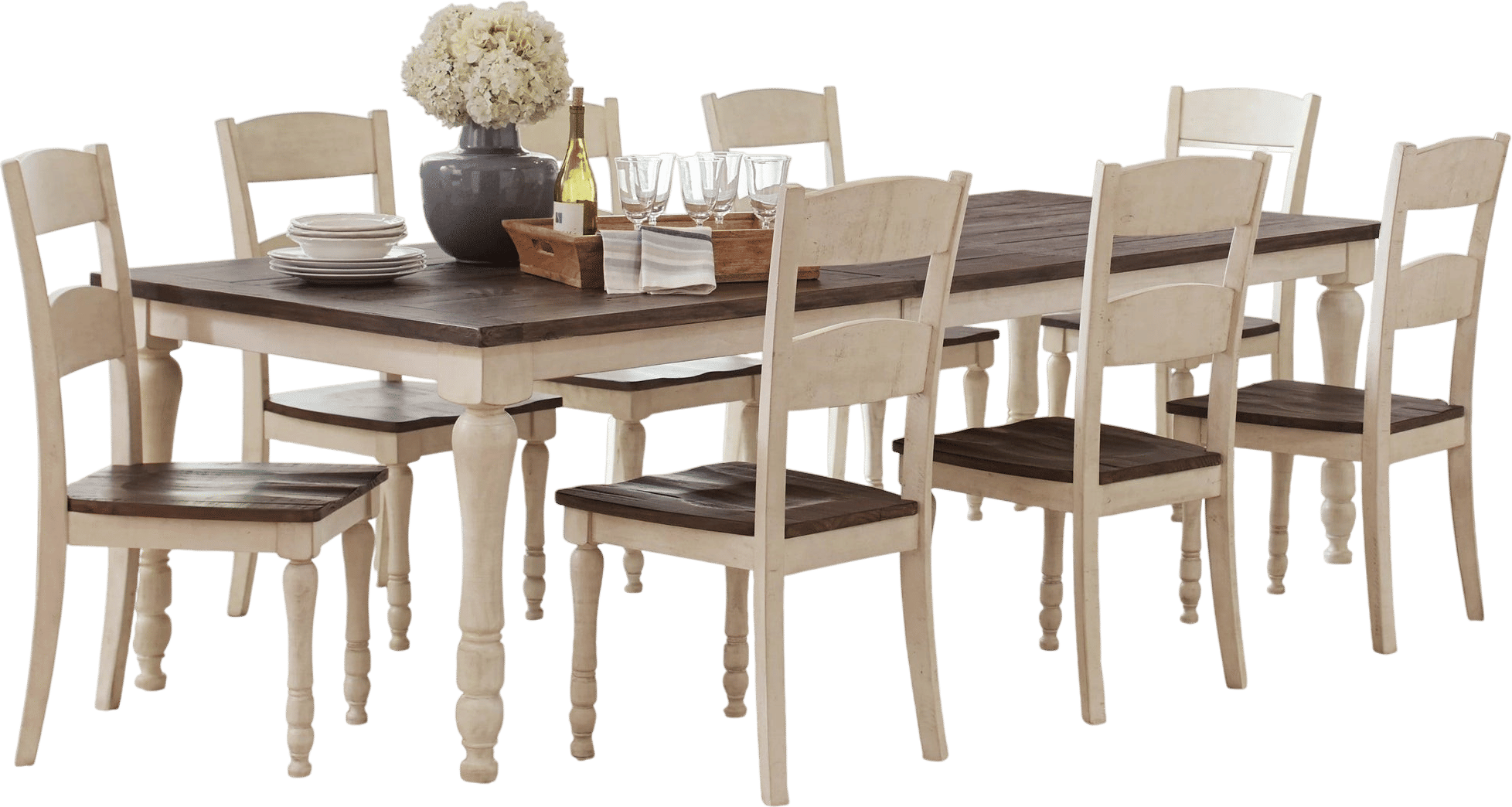 Dining Set in Vintage White