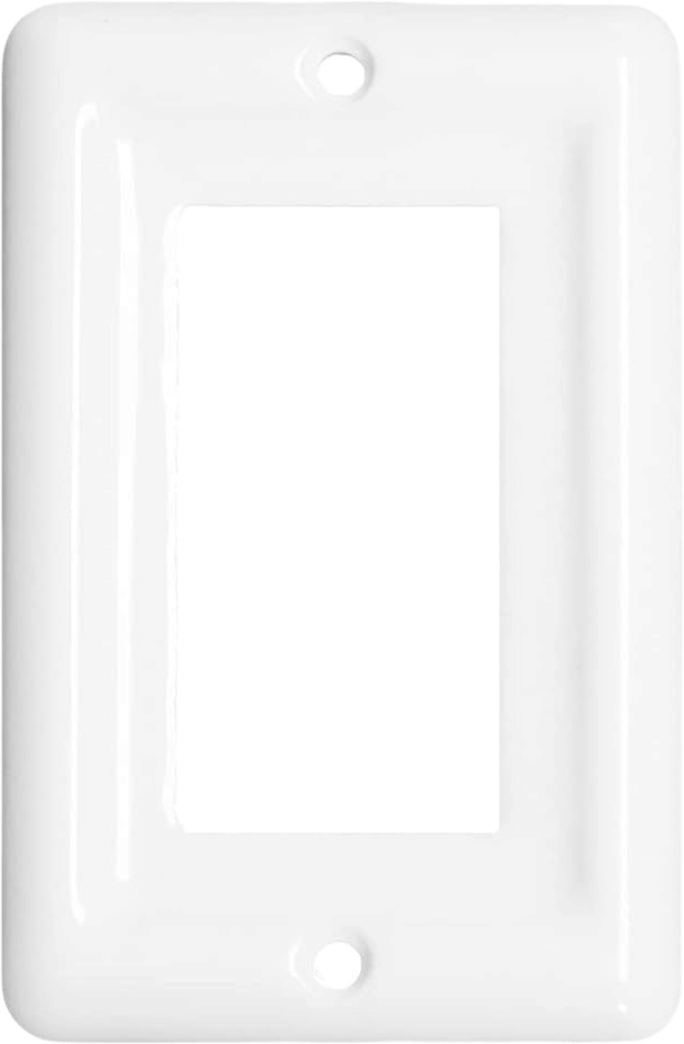 XVQ Ceramic Switch Plates White (Single Decorator)