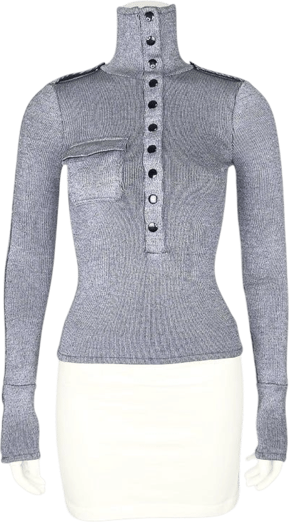 Balenciaga by Nicolas Ghesquière Fall 2003 “Sci-Fi” Ribbed Turtleneck Sweater