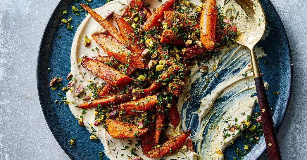 Roasted Carrots With Whipped Tahini Recipe