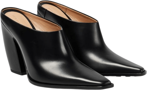 Tex Leather Slip-On Mules