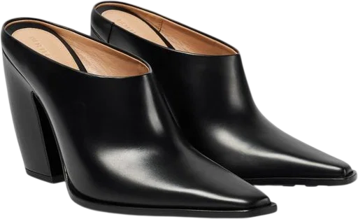 Tex Leather Slip-On Mules