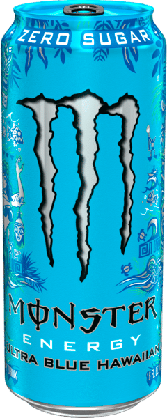 Monster Energy Ultra Monster Ultra, Blue Hawaiian, Sugar Free Energy Drink, 16 Fl Oz