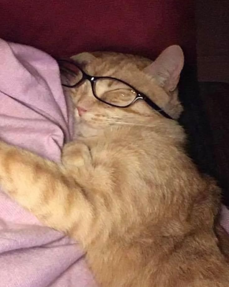 falling asleep with my glasses on