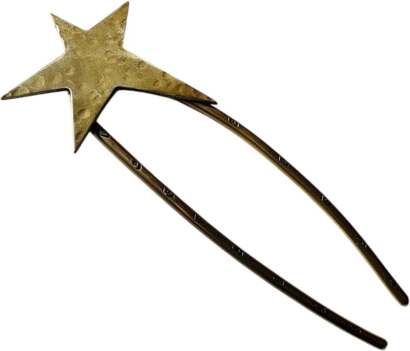 Brass Shooting Star Hair Fork