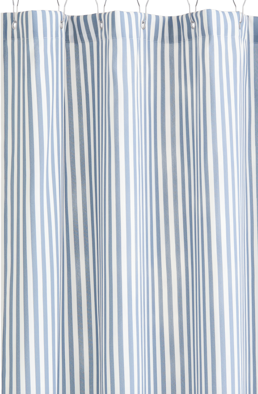 Blue Striped Shower Curtain
