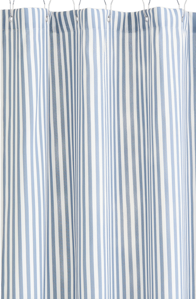 Blue Striped Shower Curtain