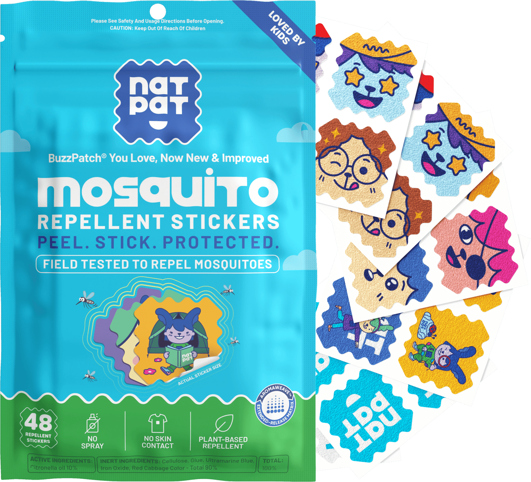 NATPAT Mosquito Protection Patches for Kids