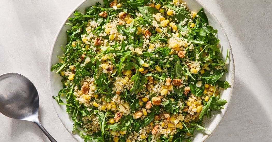 Quinoa Salad With Corn and Basil Recipe