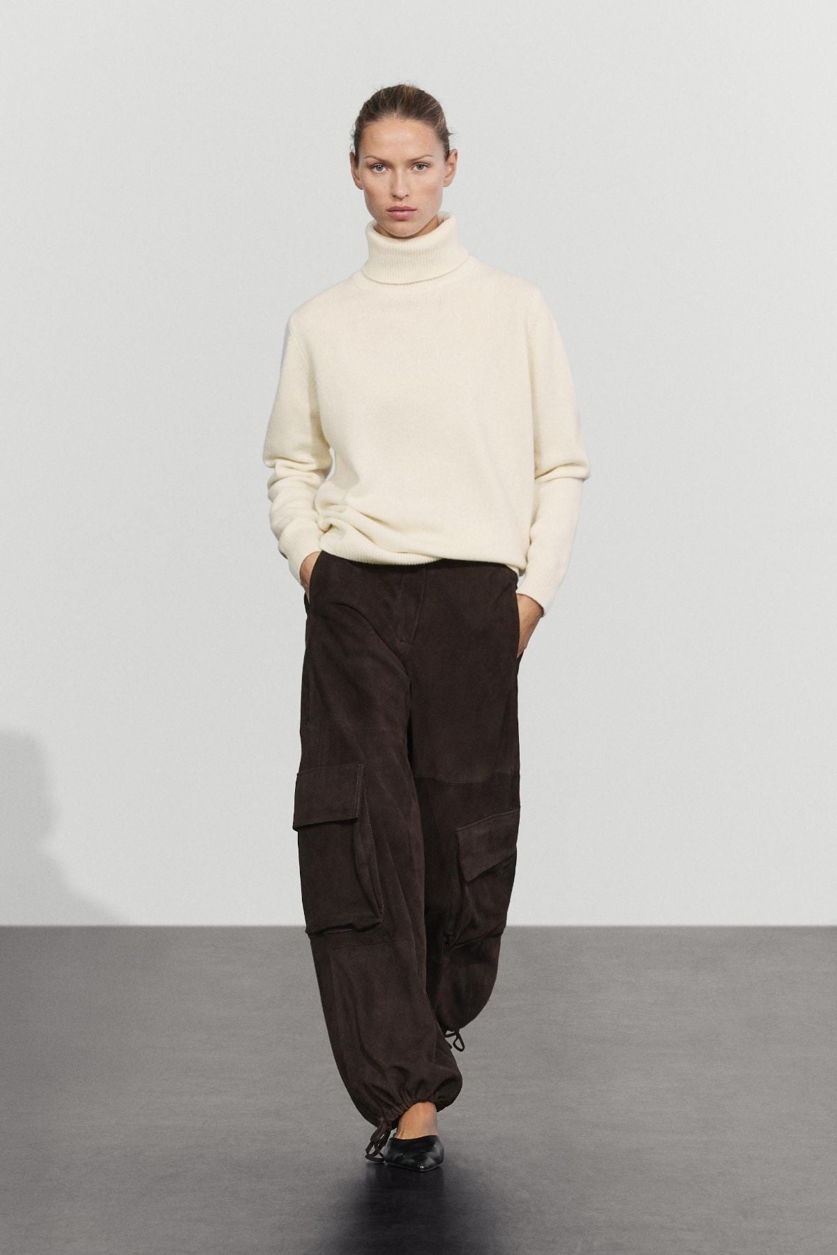 Wool Blend Turtleneck Sweater